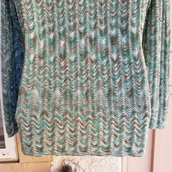 2 / 12 CHICO'S thin lightweight open knit cardigan - Picture 7 of 8